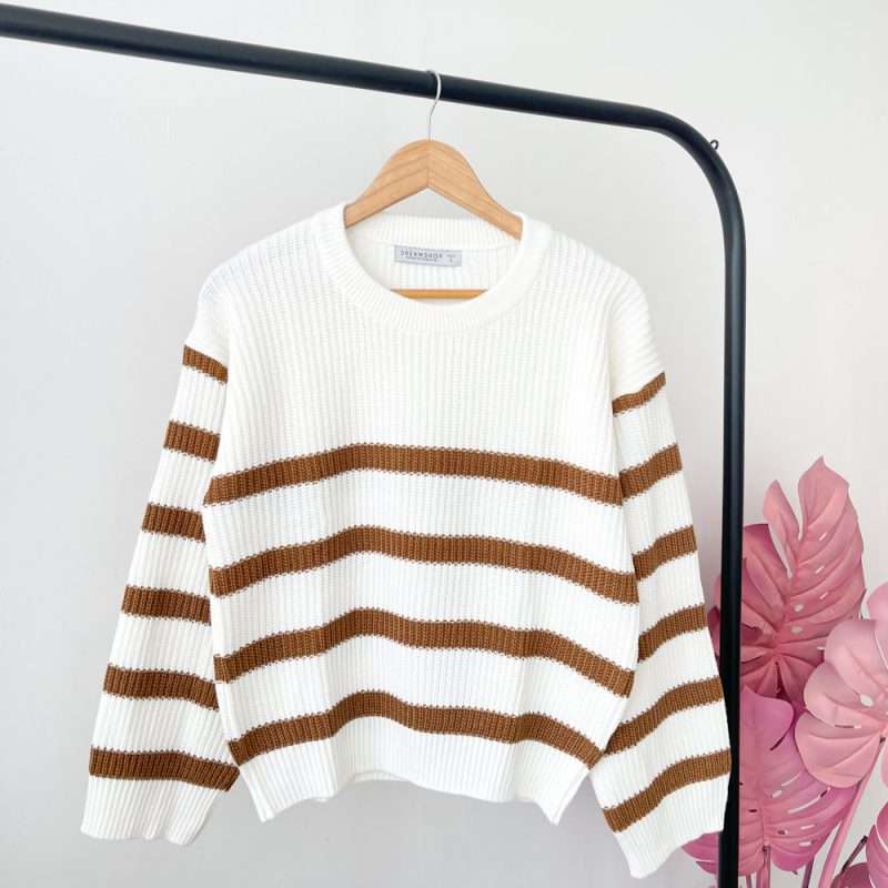 Jersey de punto manga campana cafe - Imagen 4