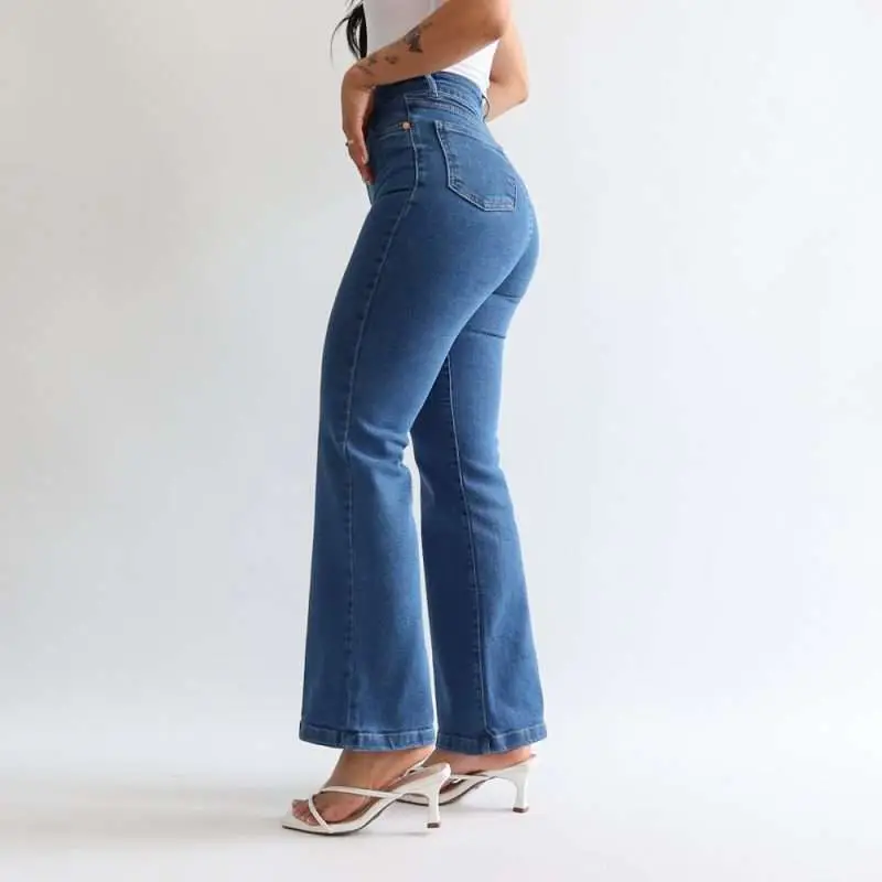 Mini bootcut jeans clasico azul medio - Imagen 3