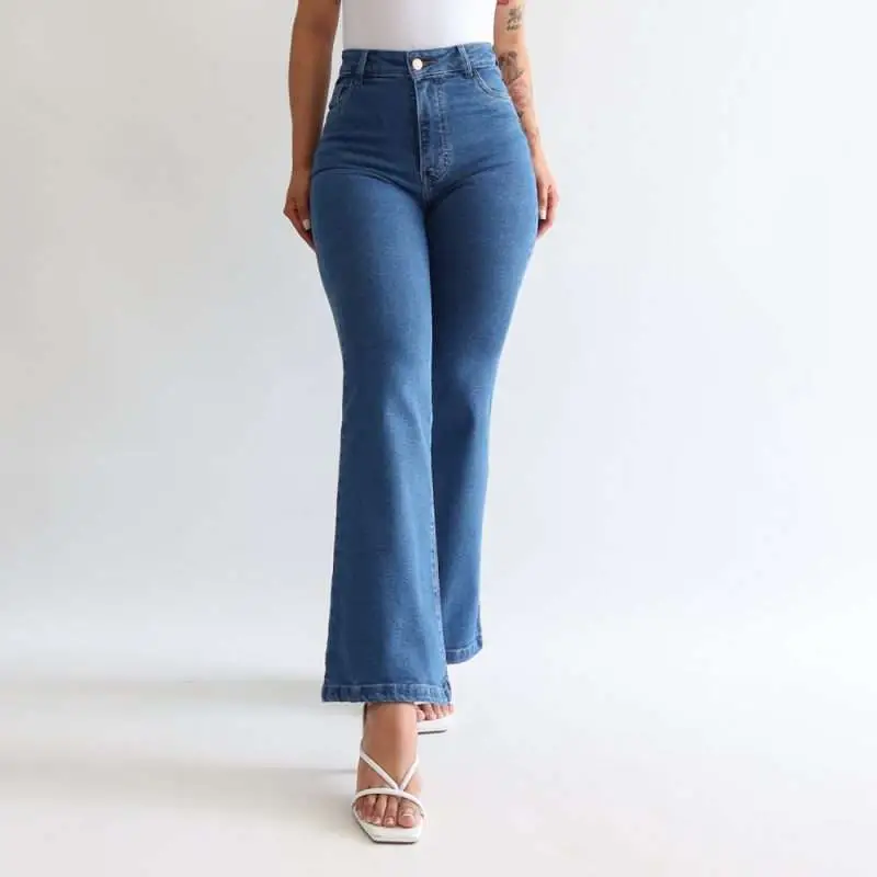 Mini bootcut jeans clasico azul medio - Imagen 4