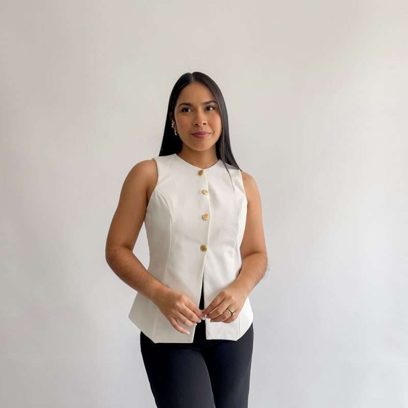 Chaleco Barbara blanco - Imagen 3