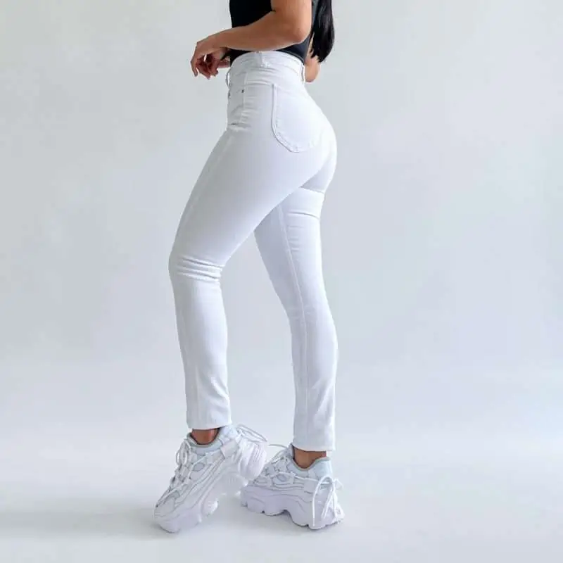 Skinny jeans clásico blanco - Imagen 3