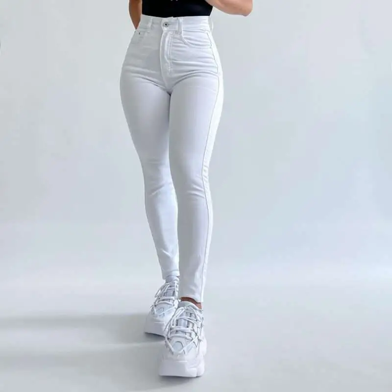 Skinny jeans clásico blanco - Imagen 4