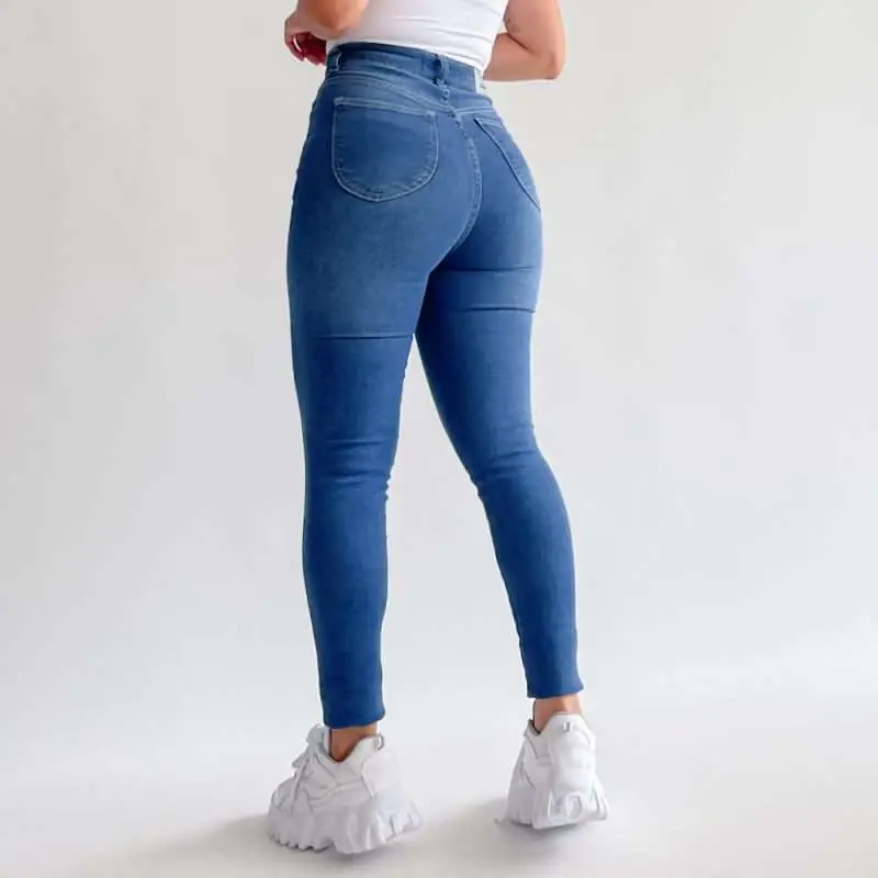 Skinny jeans clasico azul