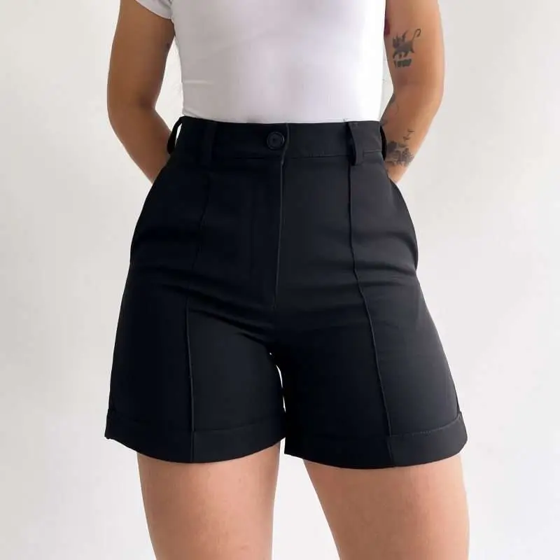 Short de vestir negro