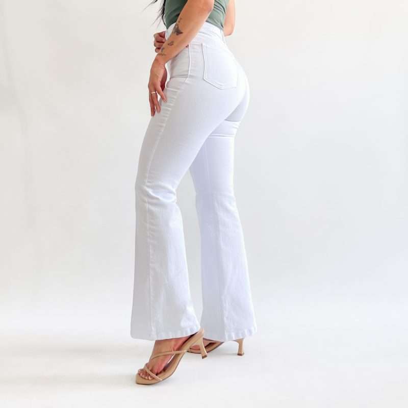 Mini bootcut jeans clasico blanco - Imagen 5