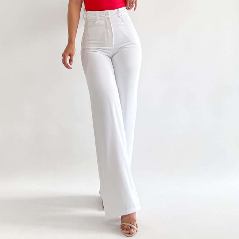 Straight pants blanco - Imagen 3