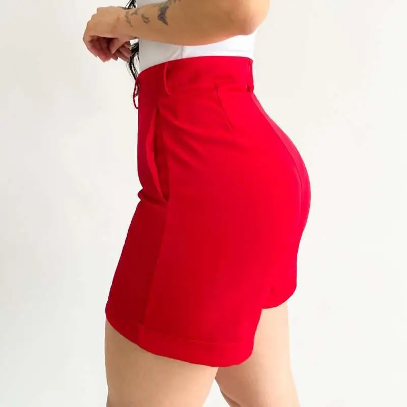 Short de vestir rojo - Imagen 3