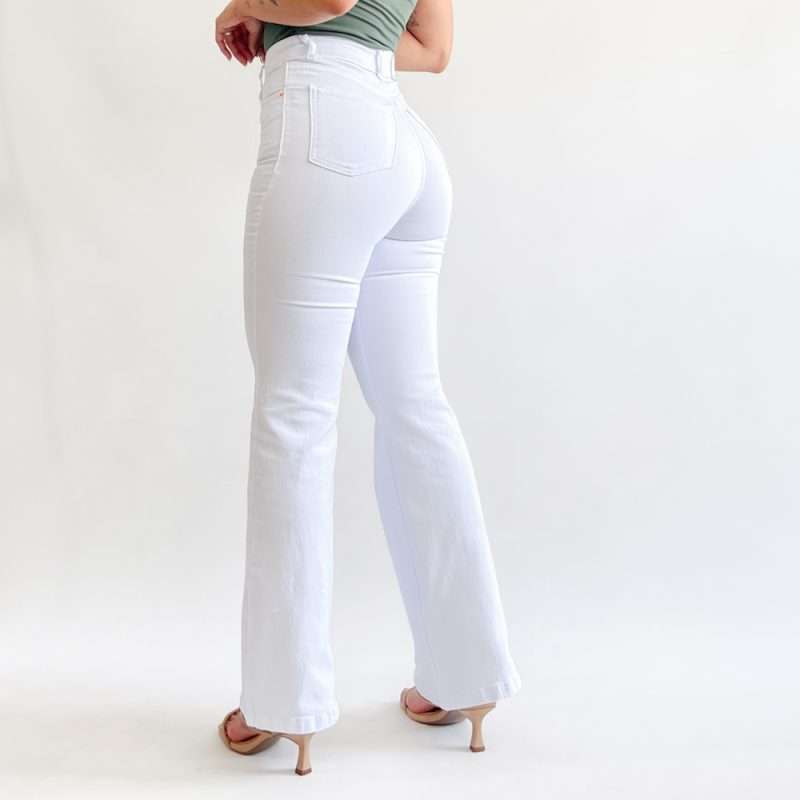 Mini bootcut jeans clasico blanco - Imagen 4