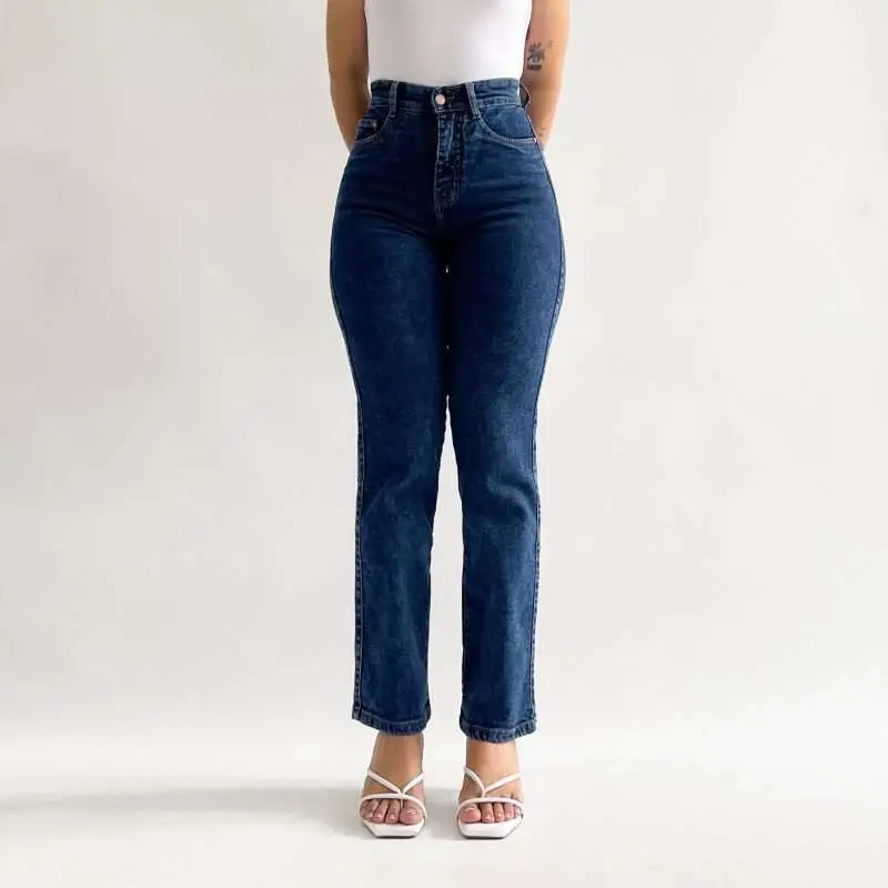 Slim jeans azul jaspeado - Imagen 3