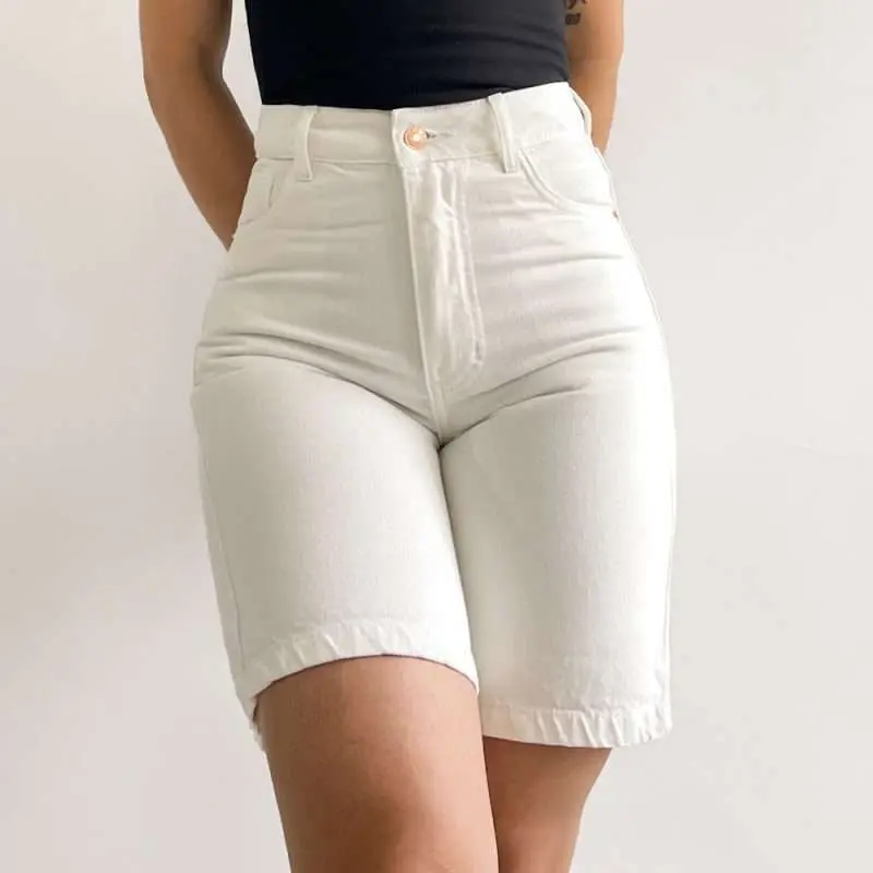 Bermuda jeans beige - Imagen 3