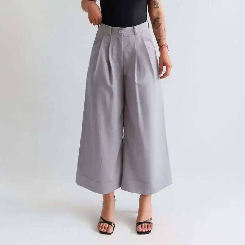Palazzo pants gris - Imagen 3