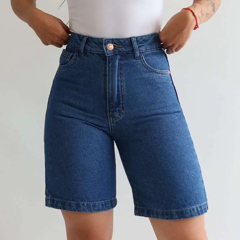 Bermuda jeans azul