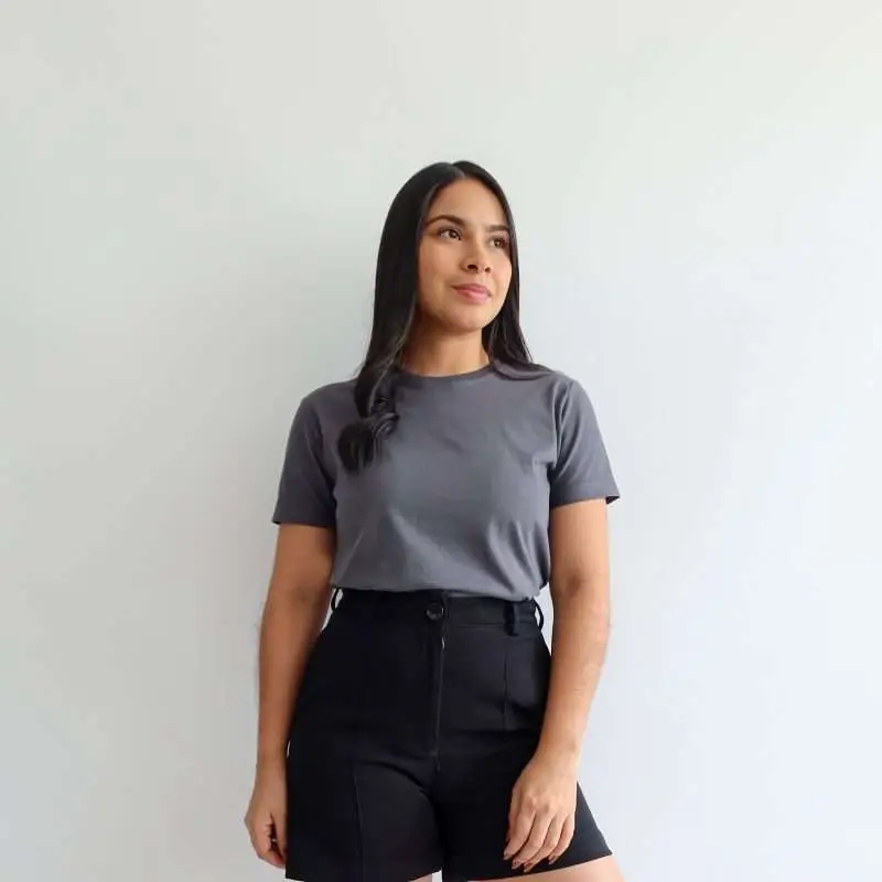 Camiseta basica gris - Imagen 3