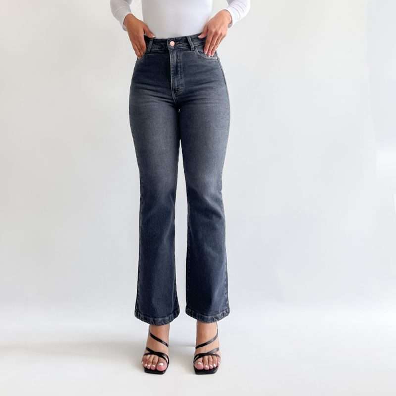 Mini bootcut jeans gris - Imagen 3