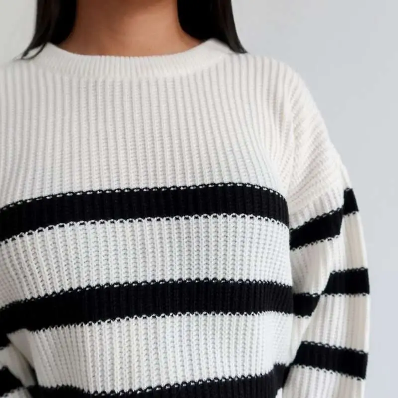 Jersey de punto manga campana negro - Imagen 4