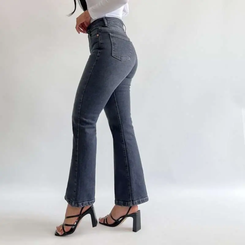 Mini bootcut jeans gris - Imagen 5