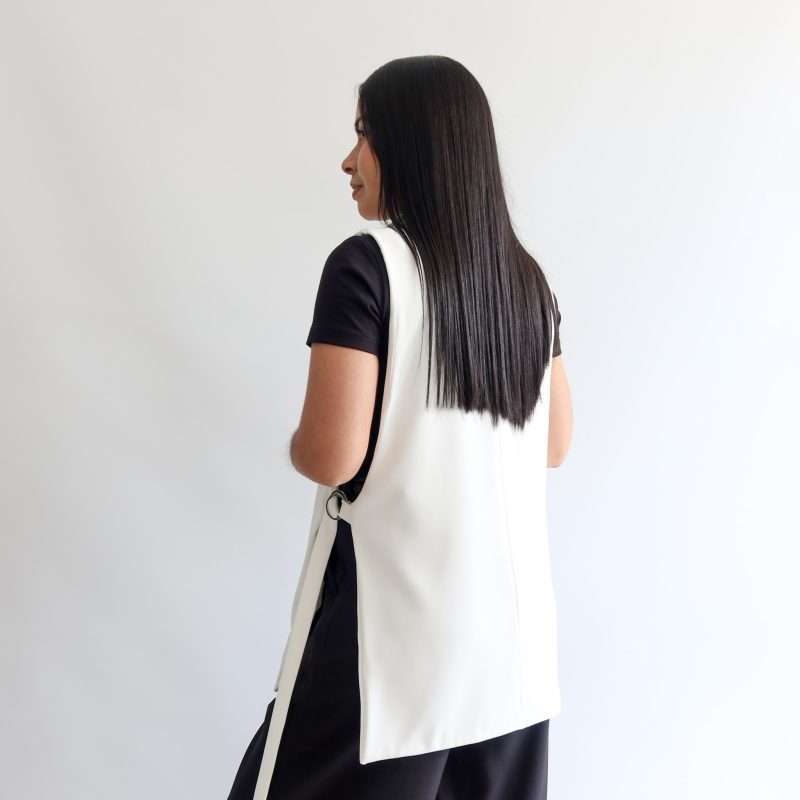 Blazer sin manga blanco - Imagen 3