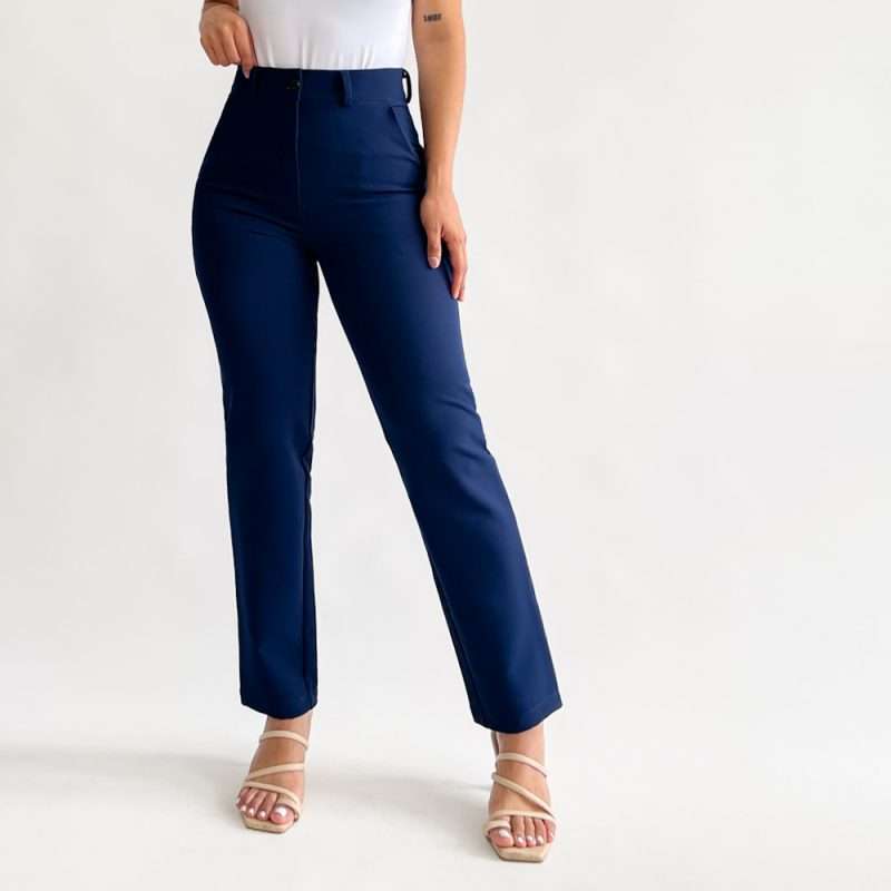 Pantalon Slim Fit Liviano Azul