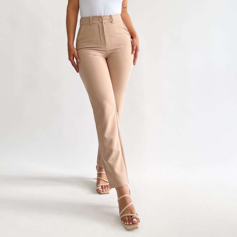 Pantalon Slim Fit Liviano Camel - Imagen 3